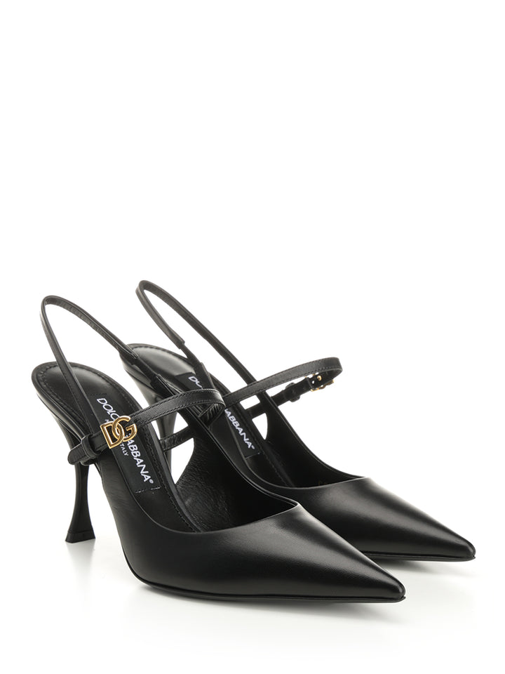 Dolce & Gabbana Goatskin Slingback Pumps - Black | 792a3796da330cdffbd951a964dd9dcb885cd0b6