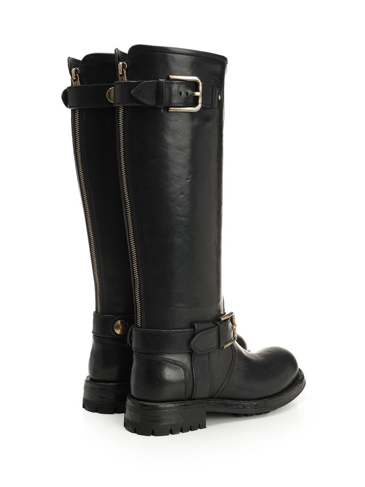 Dolce & Gabbana Biker Boot Boots - Black | 232cfdefc34abea24bc06a66ae2253841b836ace