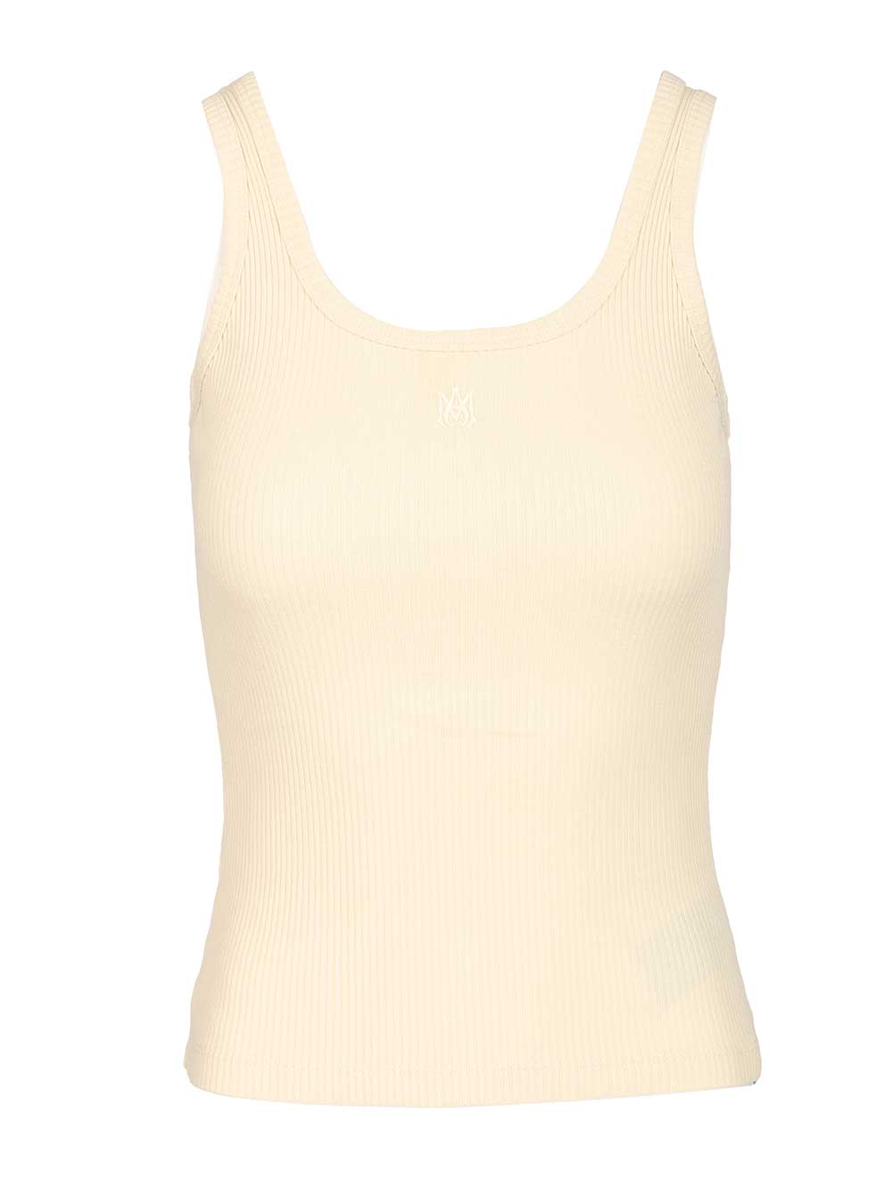 Amiri Stretch Tank Tops - Beige | 638c57493e21f65608453c6c384ef9d56811a515