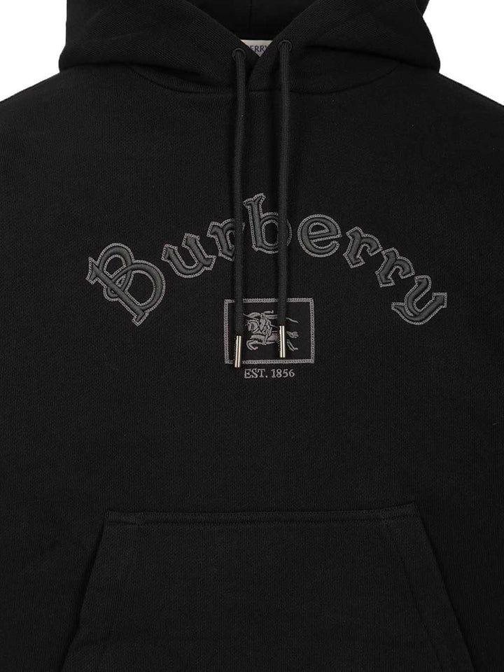 Burberry Cotton Hoody Sweatshirts - Black | 1497e119ab147f50c8fe42496f24cceea46f6f8a
