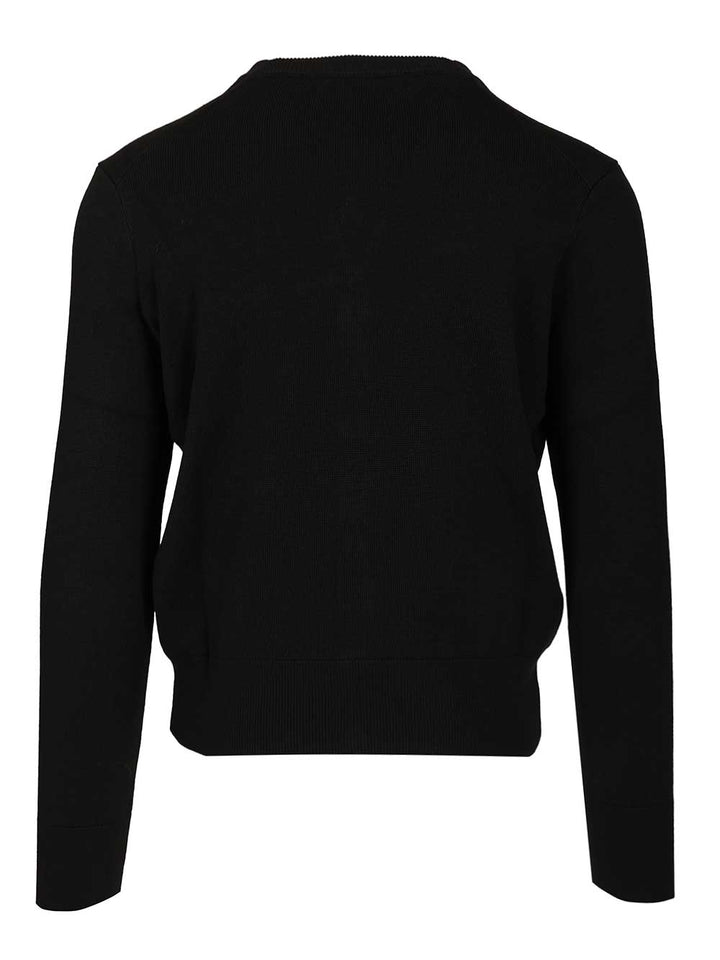 Ami Cardigan In Merino Wool Knitwear - Black | 5bc4631d89a1ed8e4eeb80b331e1c1e88666e87d