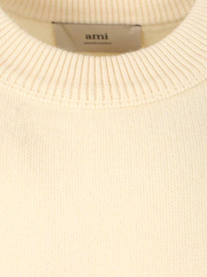 Ami Ami De Coeur Sweater Knitwear - White | 336bf2c9dd832e0661cf31a99b0e97a6567eec42