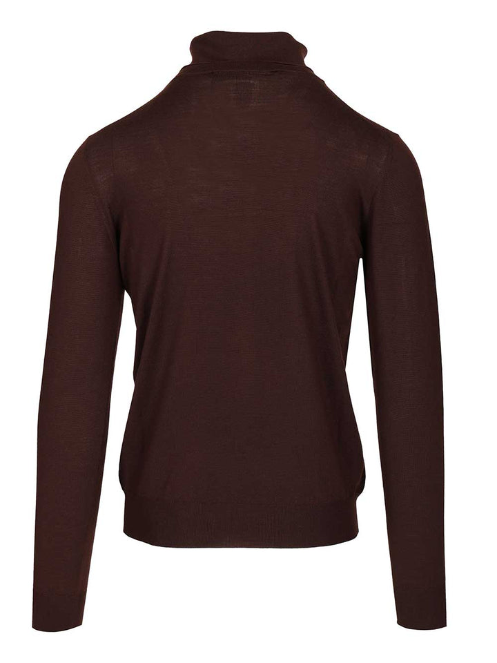 Mauro Ottaviani Wool Turtleneck Knitwear - Brown | 6894e47759e90c8f47ab425357787832f32e165e