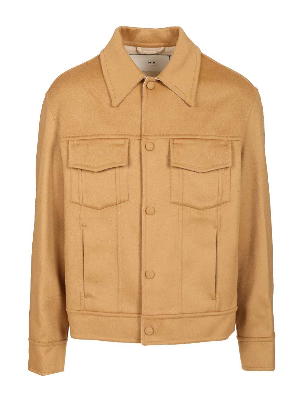Ami Wool Trucker Jacket Jackets - Beige | 7891fa2e83f28d879c3e67499e7bb050263ce996