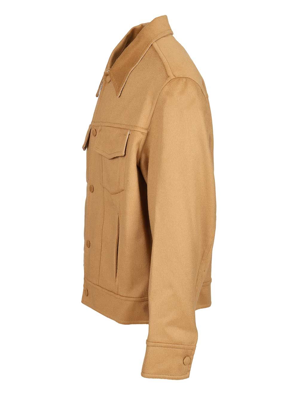 Ami Wool Trucker Jacket Jackets - Beige | 479fd2d94506cd33229ce740b843a9d2022136ab