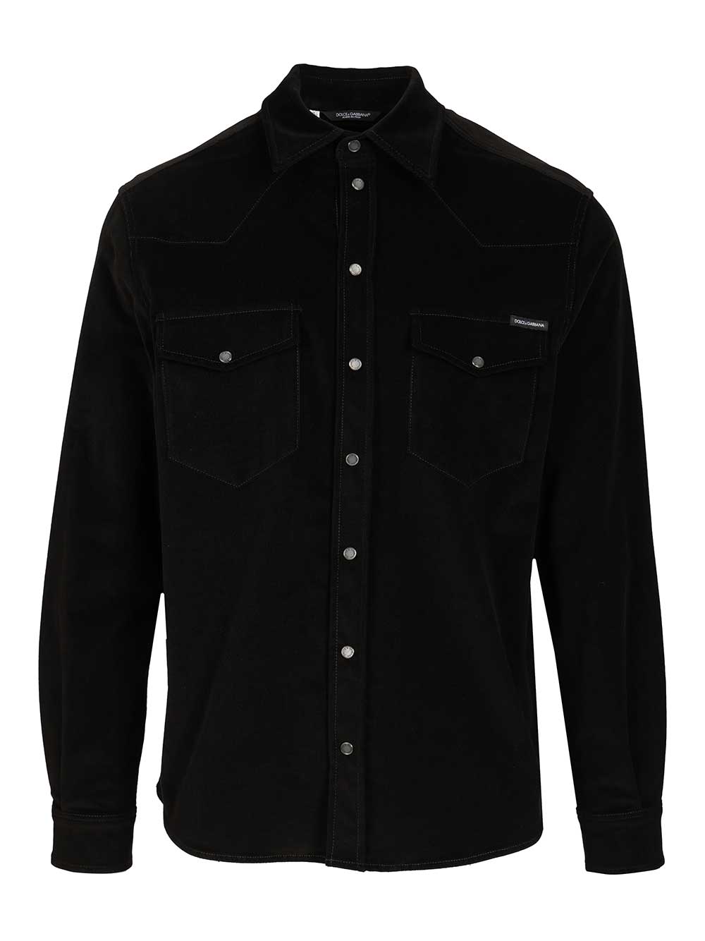 Dolce & Gabbana Striped Velvet Shirt Shirts - Black | 1d0f6fee364d37a264d26eb13dfac96ffd10248a