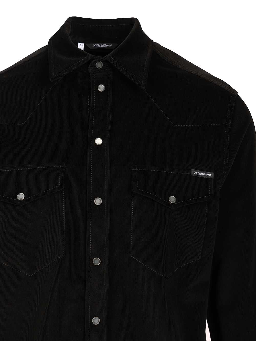 Dolce & Gabbana Striped Velvet Shirt Shirts - Black | fc7cd76f4bf6120724c8f109c0a7de917ffc2eaf
