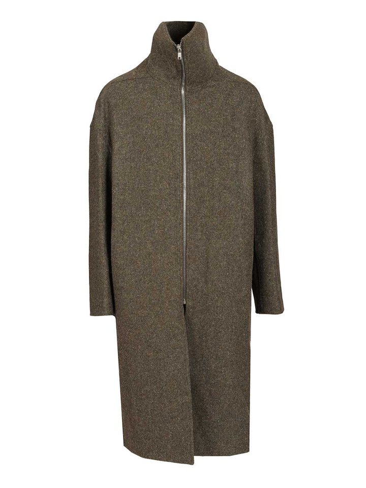 Rick Owens Dracucollar Coat Coats - Green | b1c068bdca94b073a8c9d79ecb78941d8616b255