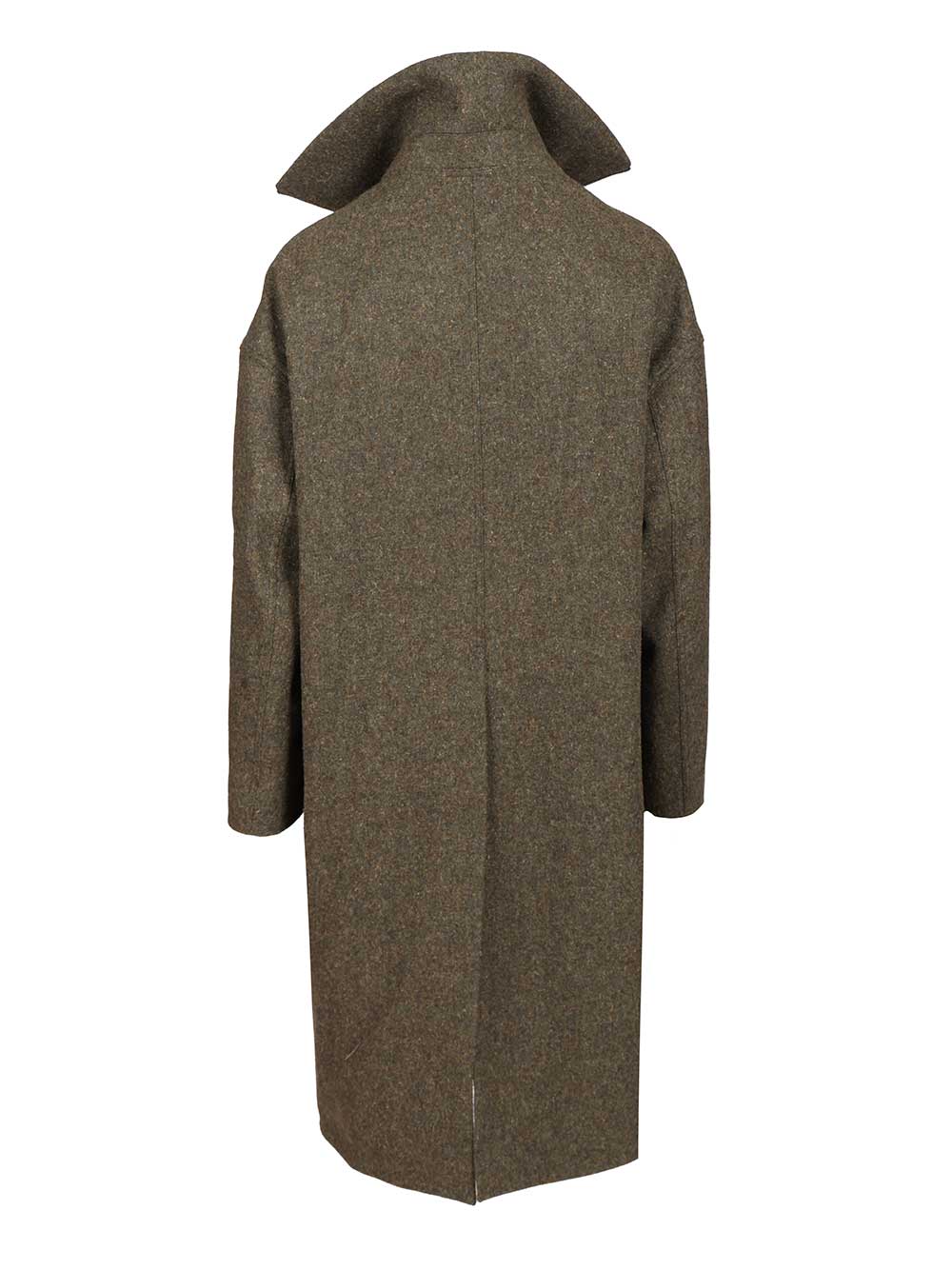 Rick Owens Dracucollar Coat Coats - Green | fc004ac8f0c50098f7bfa46af2aee433443625a3