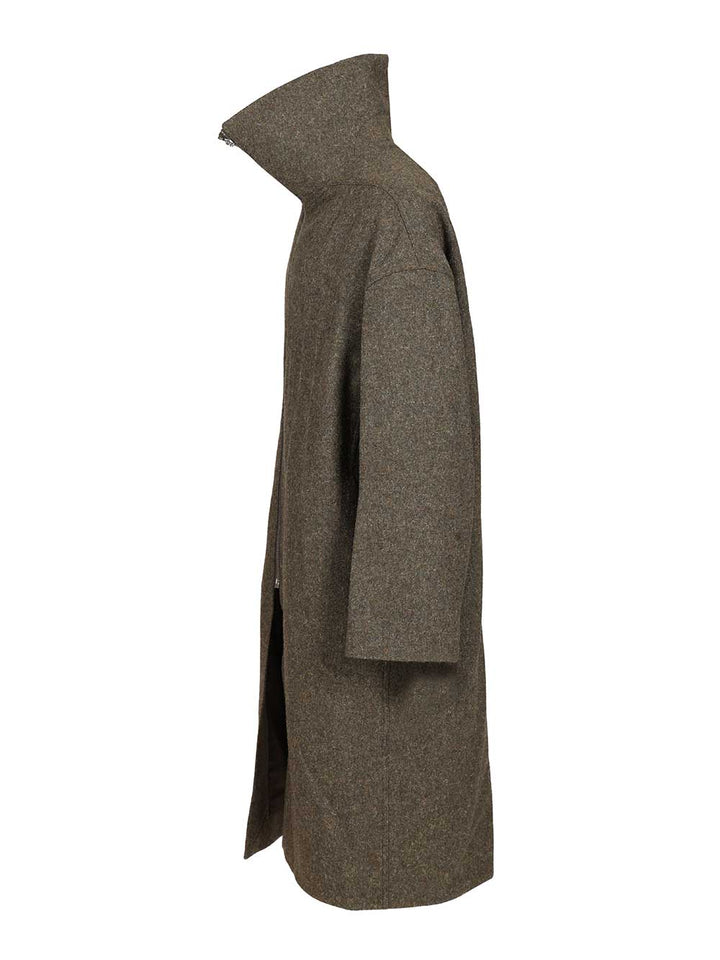 Rick Owens Dracucollar Coat Coats - Green | 7ac5e9839d411c3dbdd282dc9bafbeb2888cf129