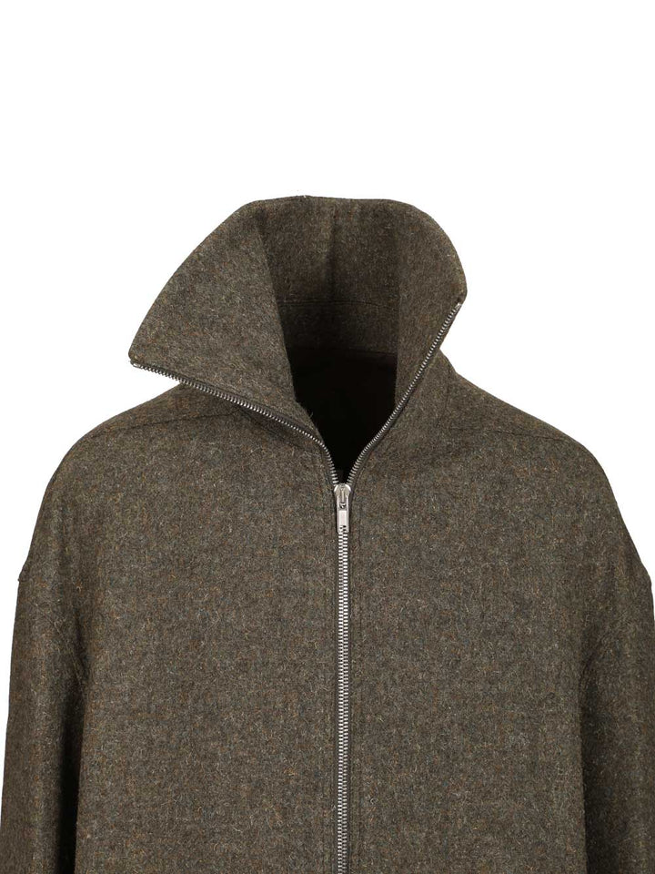 Rick Owens Dracucollar Coat Coats - Green | 8436417206627d203247a7d5004d9fe1a9f863cc