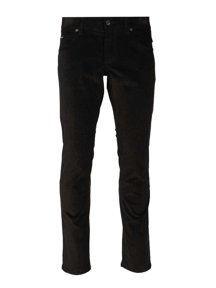 Dolce & Gabbana Cotton And Cashmere Trousers - Black | cac55fc18e789b10cbbd145eaff8ff7691e67e0a