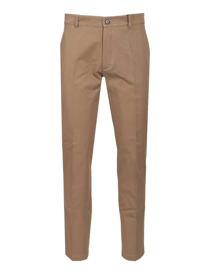Burberry Chinos In Cotton Twill Trousers - Beige | 147126be75e7f1ccd48692ce6c4802d56e8b4985