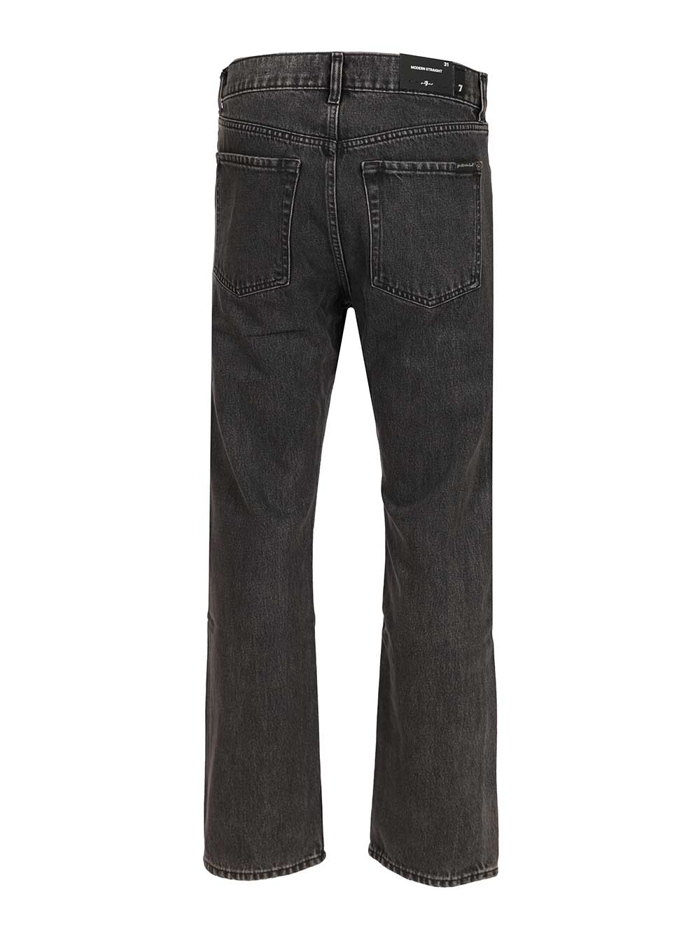 7 For All Mankind Straight Fit Jeans - Black | 9685ee5408327e633b0cfd6de099912e2fb9752c