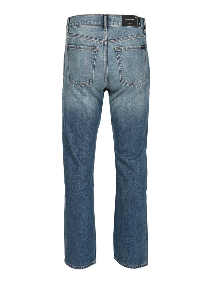 7 For All Mankind Straight Fit Jeans - Blue | 3cfcdc81c22e99404e2eed21dbf5ce156d64c5de