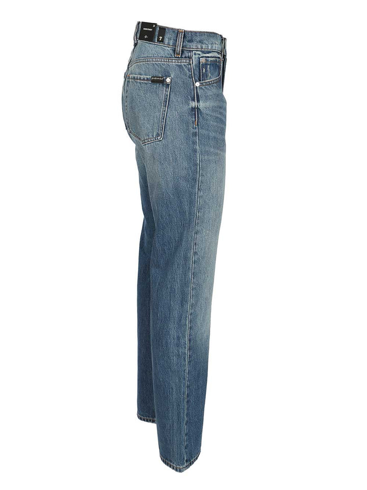 7 For All Mankind Straight Fit Jeans - Blue | 426b9753899999583dbeae9a3b2d68199bc55468