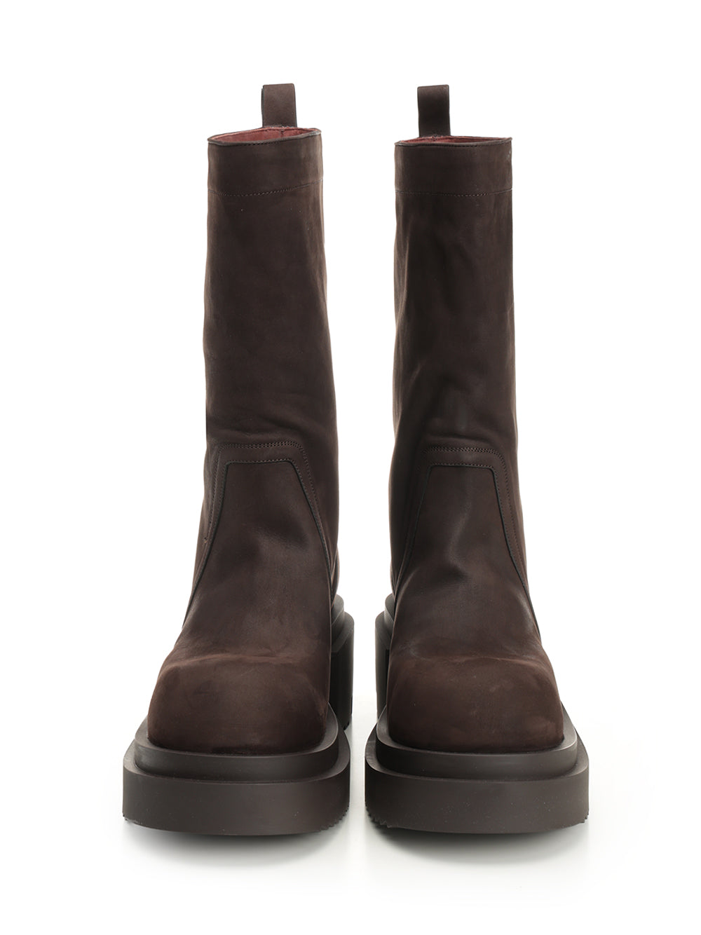 Rick Owens Suede Pull-On Boots - Brown | 53b0a6d1844da497db8bf288da3fe3be65b54ae6
