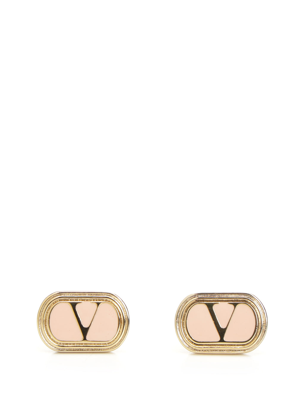 Valentino Garavani Vlogo Oval Earrings Jewelry - Rose | 338f0d4f4a9a73a15a7ce33fea4f884bde207df7