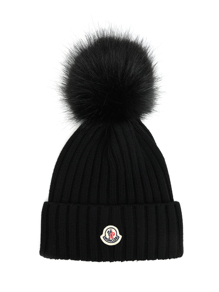 Moncler Wool Hat Hats - Black | b0674f8ba2bbc8b50cb9eaa134bfeb635302b4fe