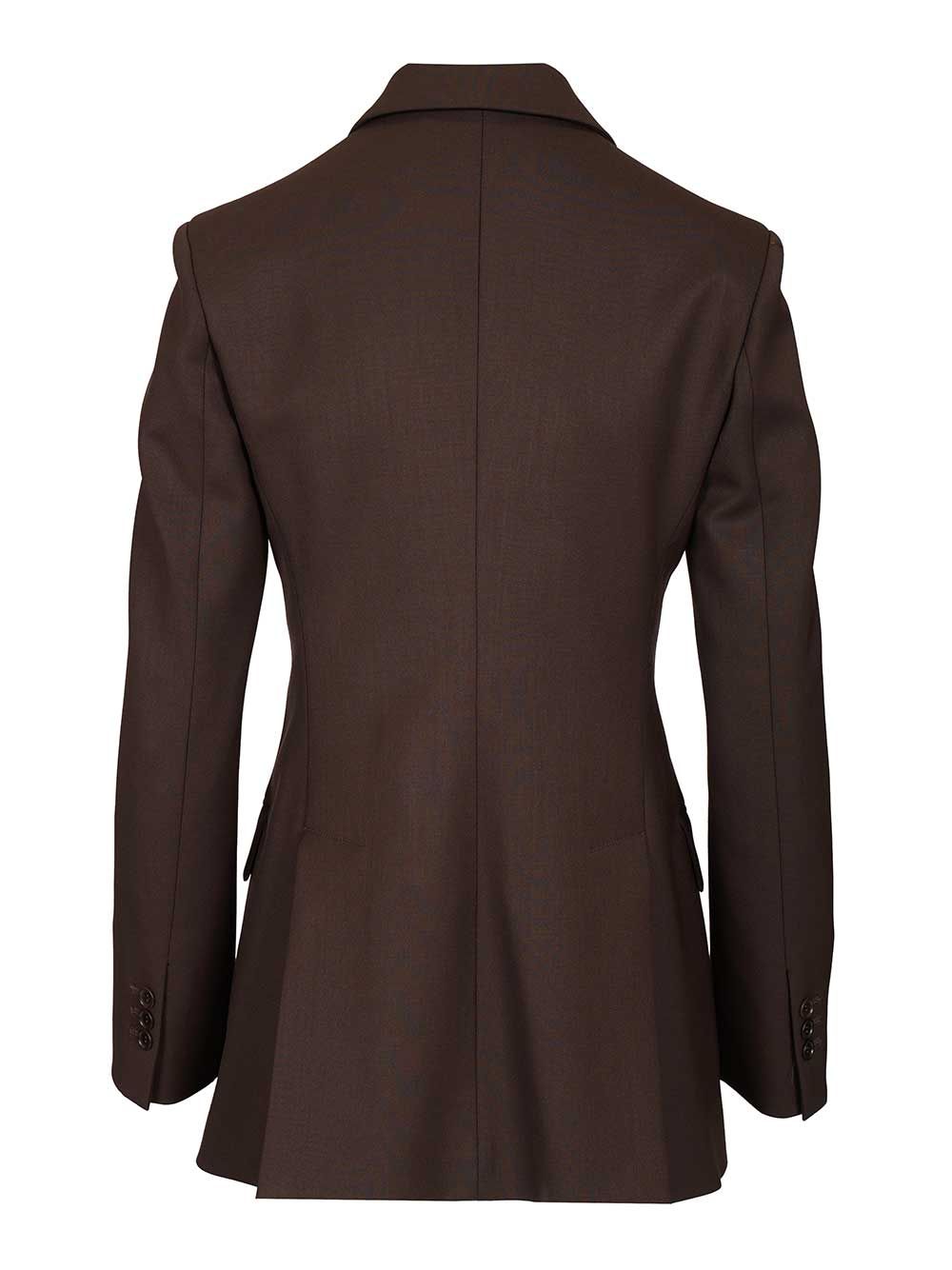 P.A.R.O.S.H. Double-Breasted Blazer Jackets - Brown | b63a637d903e4fdfcbb30350b756d78b7ca9ace3