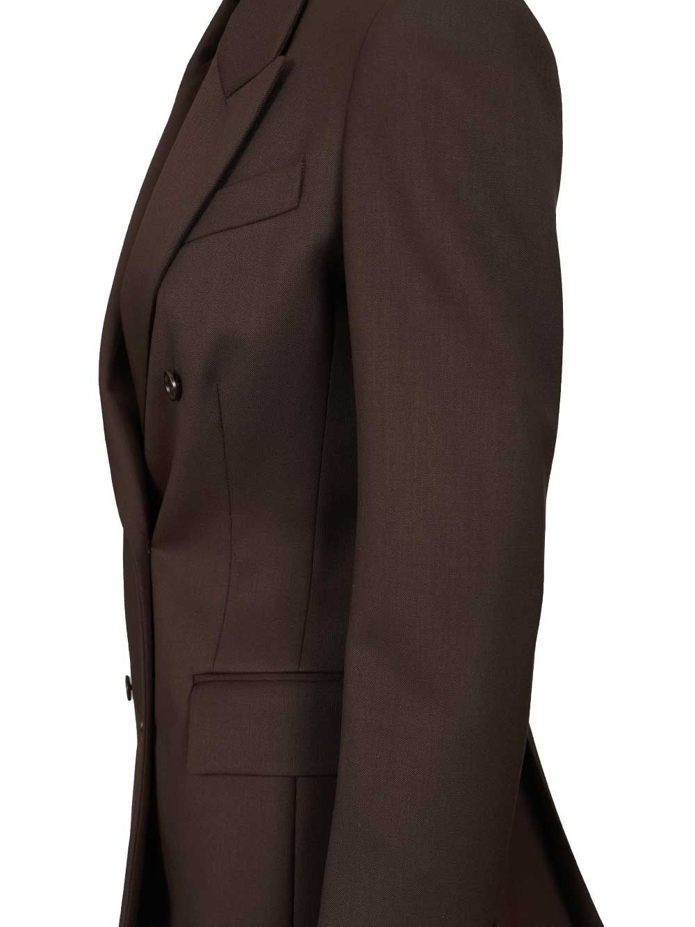 P.A.R.O.S.H. Double-Breasted Blazer Jackets - Brown | e79c805407a262eb586a1d3c4a0308dead989c6a