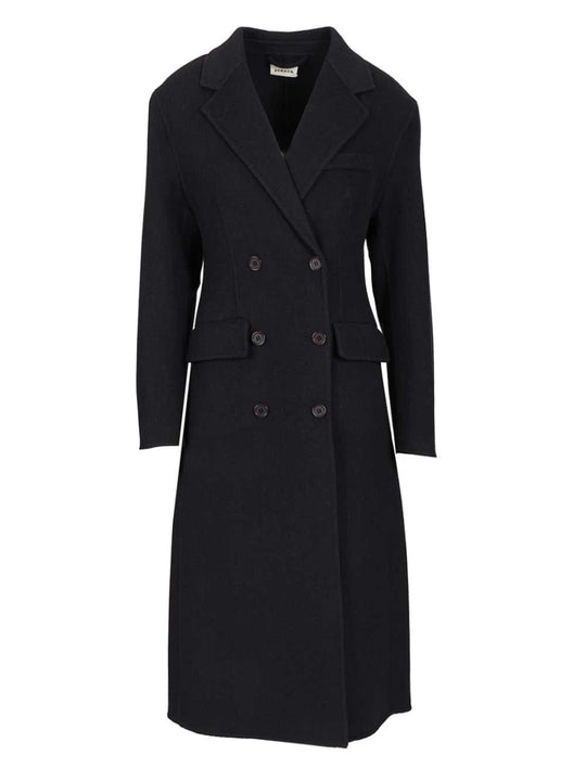 Double-Breasted Coat Coats Blue