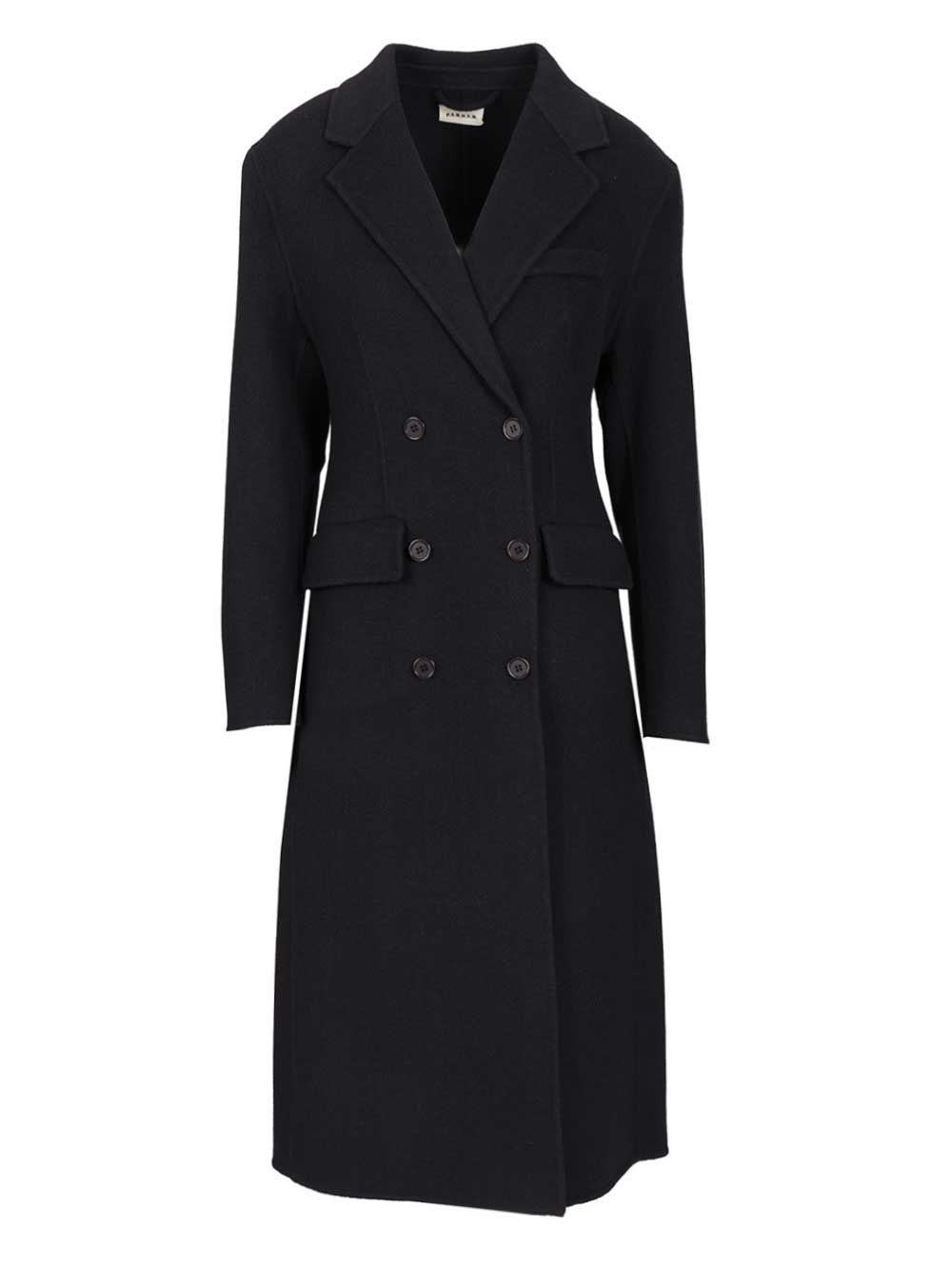 P.A.R.O.S.H. Double-Breasted Coat Coats - Blue | d6e8e9a68c5db84a62d92d3b22a072884484bd59