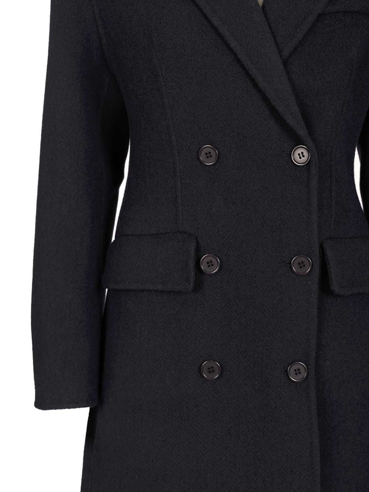 P.A.R.O.S.H. Double-Breasted Coat Coats - Blue | 2114d55844bfe79c2beef125b51bf827b3a2d67f