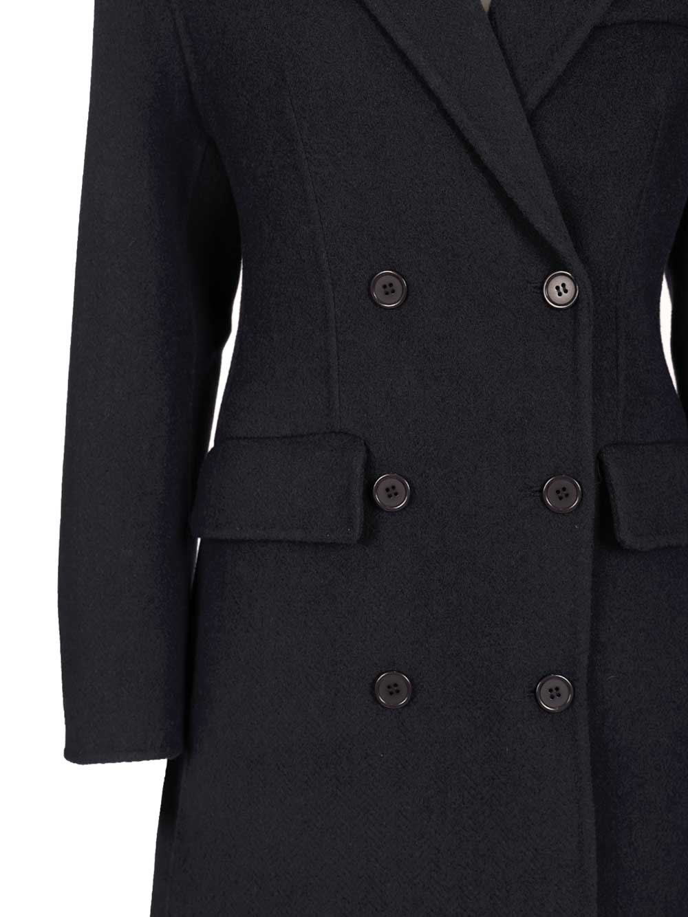 P.A.R.O.S.H. Double-Breasted Coat Coats - Blue | c7aa8d57fc8cbc67803b37812fae8140088ab6fb