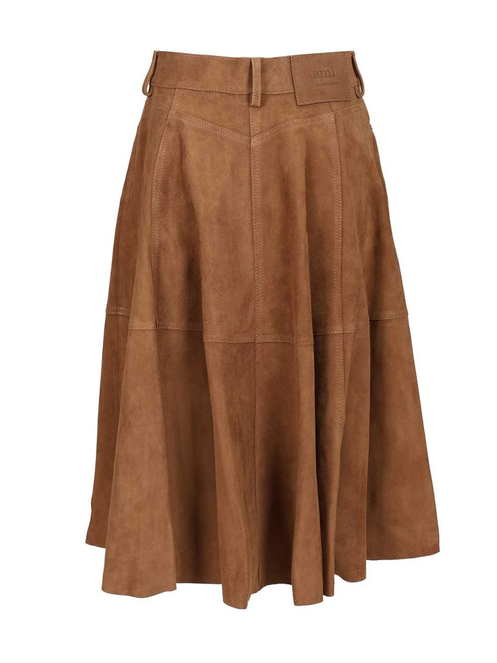 Ami Suede Skirt Skirts - Brown | 8da1733782961fe5a8a887cc324d7c0aa91ab3c8