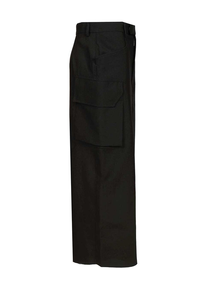 Rick Owens Firebanks Wool Midi Skirt Skirts - Black | 70b1e9521135be97248ec2c7a5e2720bedd73818