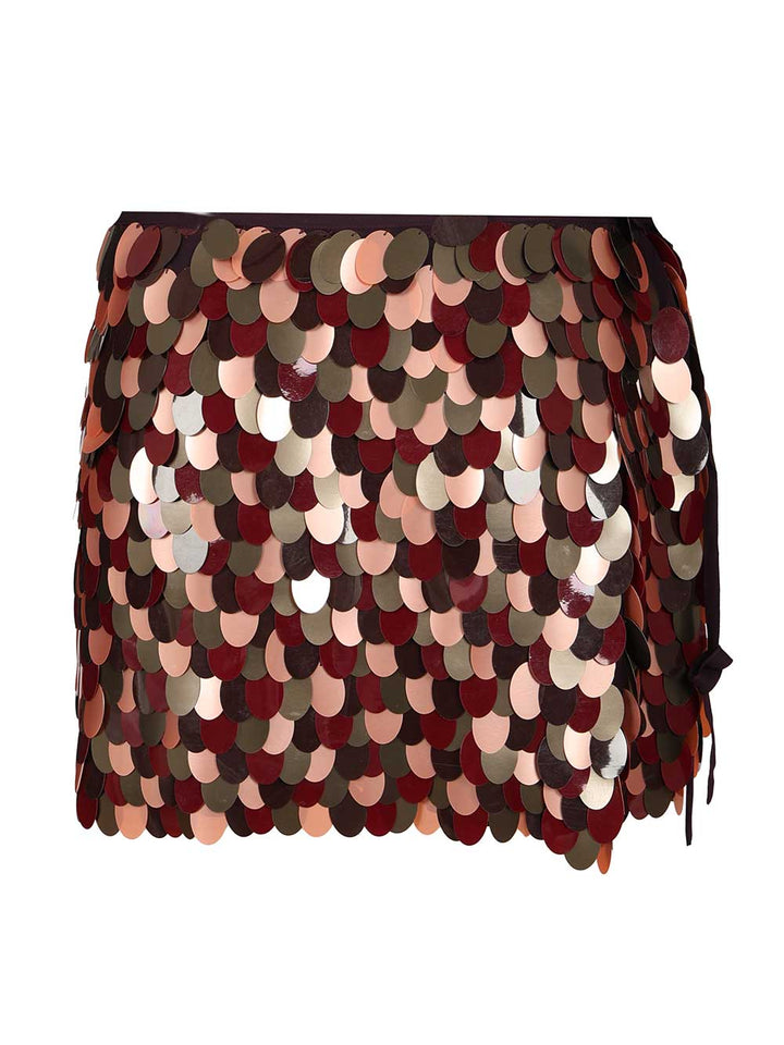 Dries Van Noten Mini Skirt With Maxi Sequins Skirts - Bordeaux | 06a83d360c3fcd25f9c8087cb8612feb419aacfb