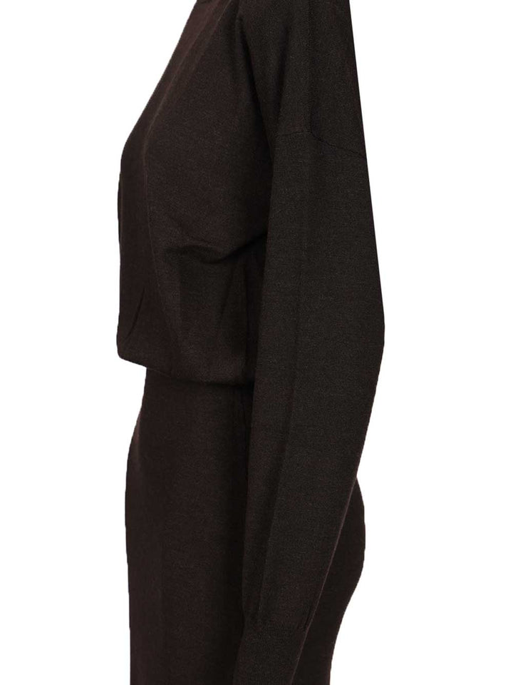 P.A.R.O.S.H. Wool Knit Dress Dresses - Brown | 4251dce94788743d6082ac2c2e1df0e520a0d36c
