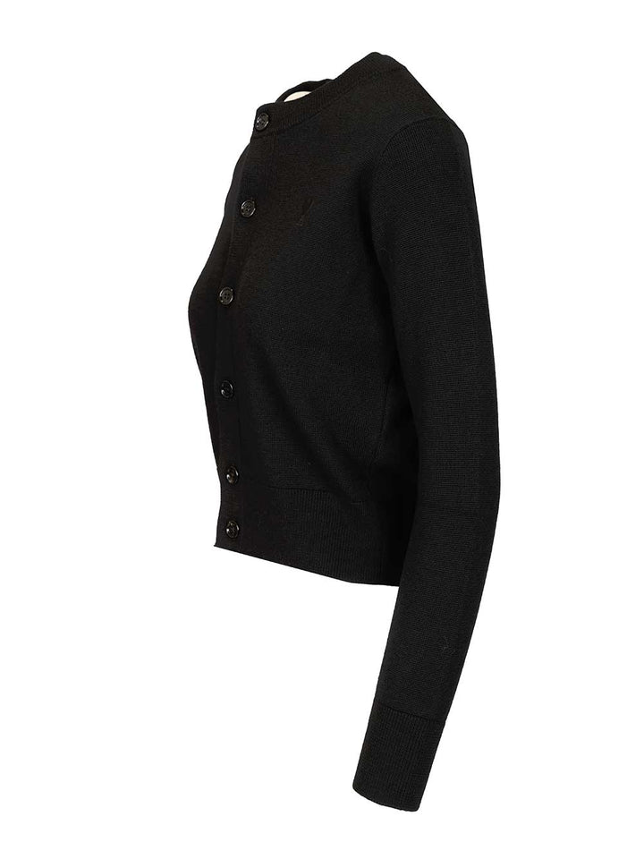 Ami Ami De Coeur Cardigan Knitwear - Black | 93400effdb5c2e582d6b67eef39b139833c52105