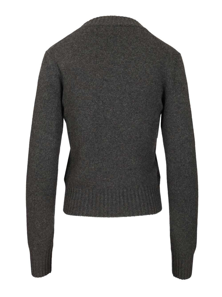 Ami Wool And Cashmere Sweater Knitwear - Black | 0258c28f4d38eaaeaf046815024aa82dd7897bb9