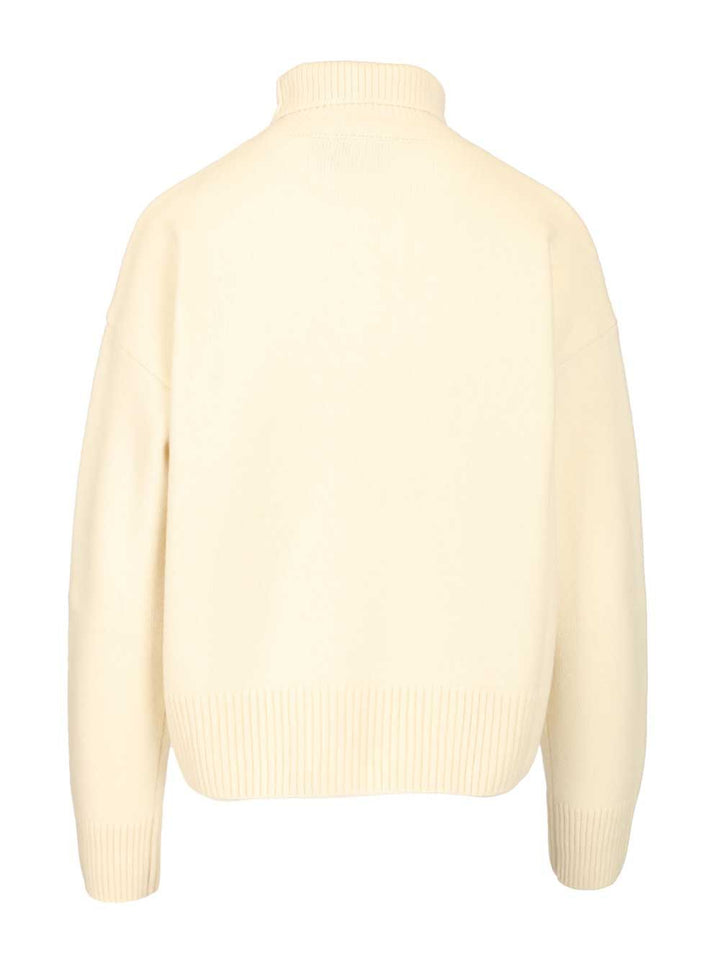 Ami Turtleneck Sweater Knitwear - White | d2f819b4124e500923cba806b54b26111d10d1df