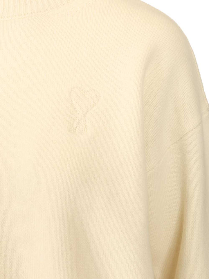 Ami Turtleneck Sweater Knitwear - White | 0de16350bb73f9e851704d04952cb9ddedeb2625