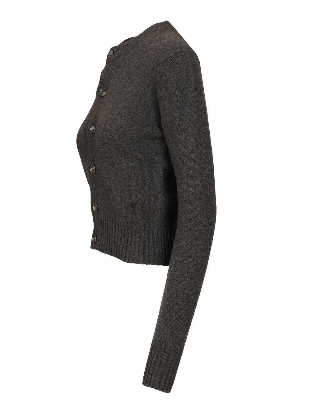 Ami Wool And Cashmere Cardigan Knitwear - Black | 318c8e45c3fcebf20e83556ba688deb35562c500