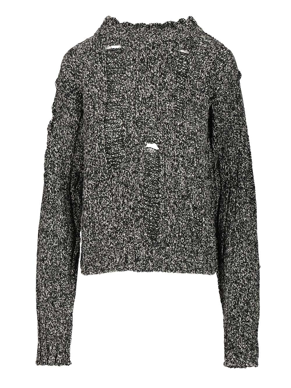Durazzi Milano Mouliné Sweater Knitwear - Black | 8c186242eaf318907247031d6d8c5de8569949fe