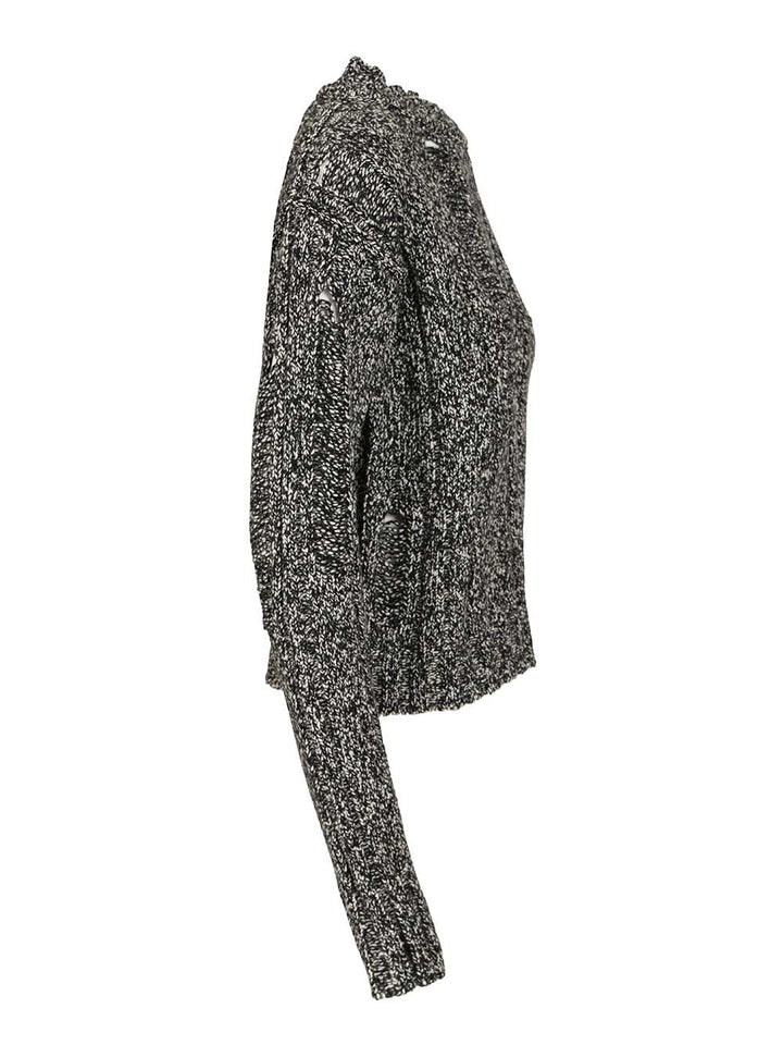 Durazzi Milano Mouliné Sweater Knitwear - Black | 51add4d39d0ba95d9b7d86353f9d0a0f1751330c