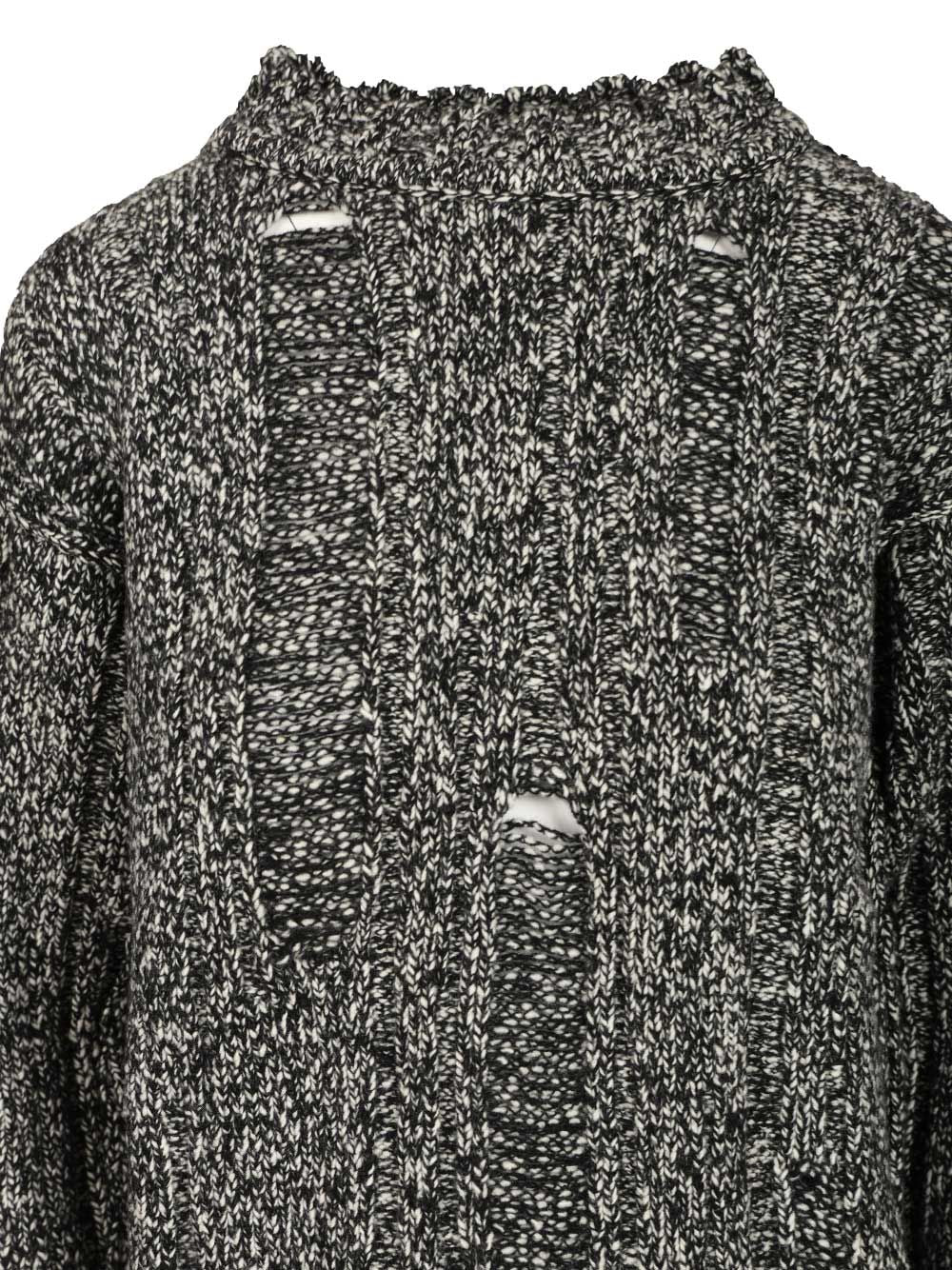 Durazzi Milano Mouliné Sweater Knitwear - Black | c0d44d622b6337e8397a064e0c18a3f6fbd4f109