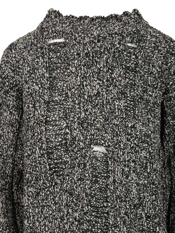 Durazzi Milano Mouliné Sweater Knitwear - Black | 5e0c4b73cd64c17d8dbc5abeff4c3899b6759fb3