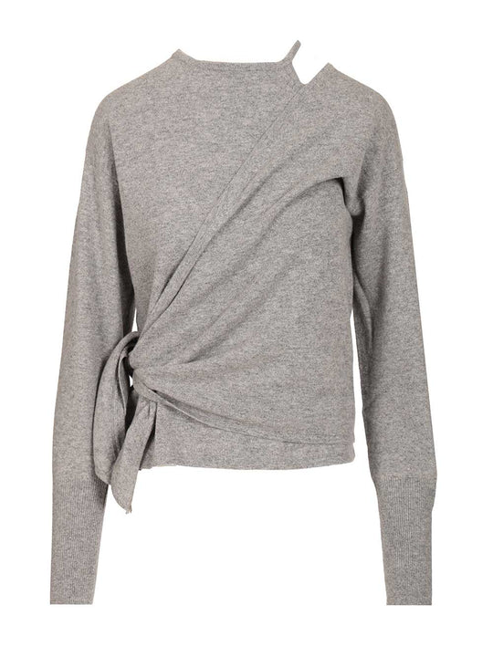 Wool And Cashmere Twin-Set Knitwear Grey