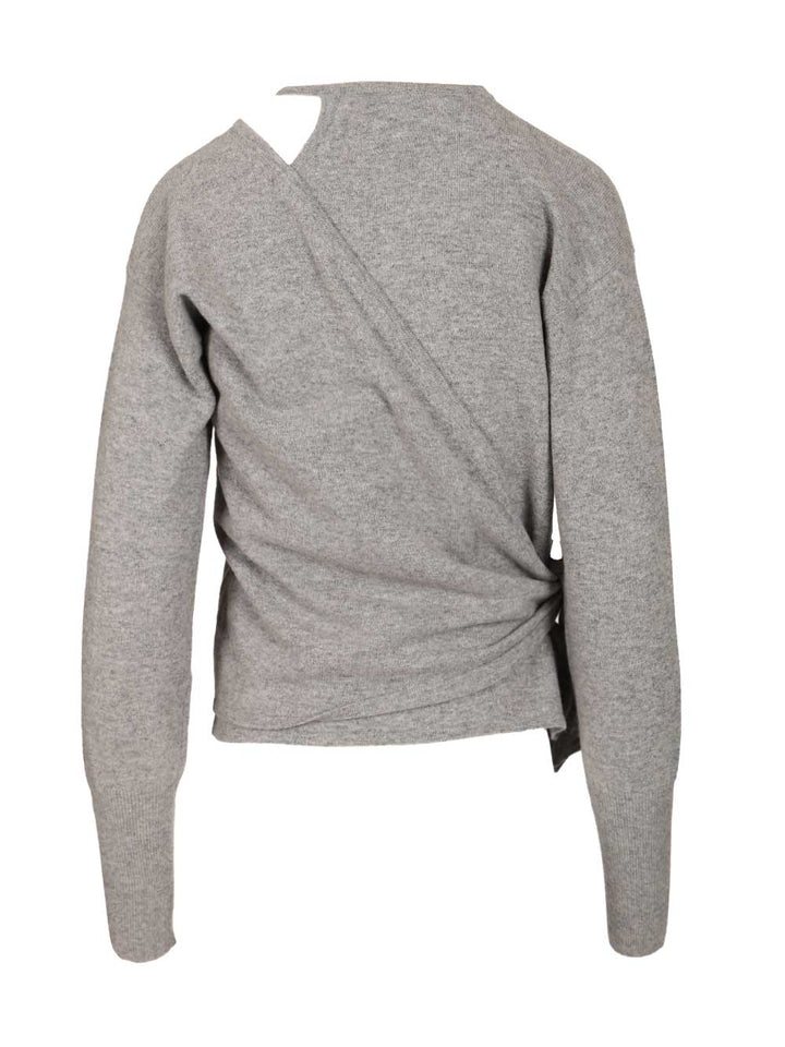 Federica Tosi Wool And Cashmere Twin-Set Knitwear - Grey | 8eb7c79e5b186c7f7c9a68453ad8297b3cb4bb14