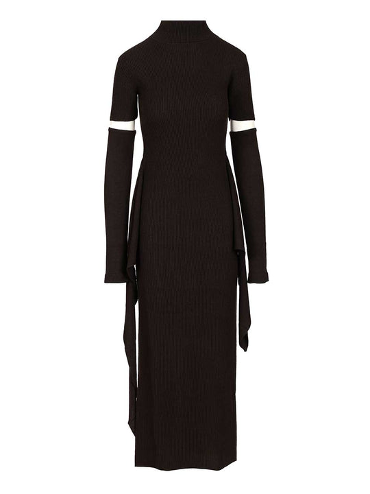 Cashmere Blend Long Dress Dresses Brown