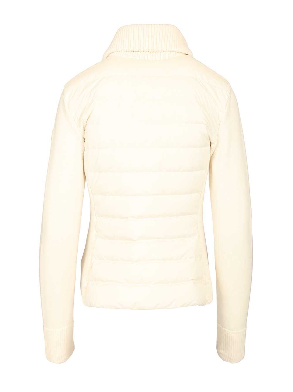 Moncler Padded Wool Cardigan Knitwear - White | 2a53a697397c624b6c462d30c4f920679620e4b9