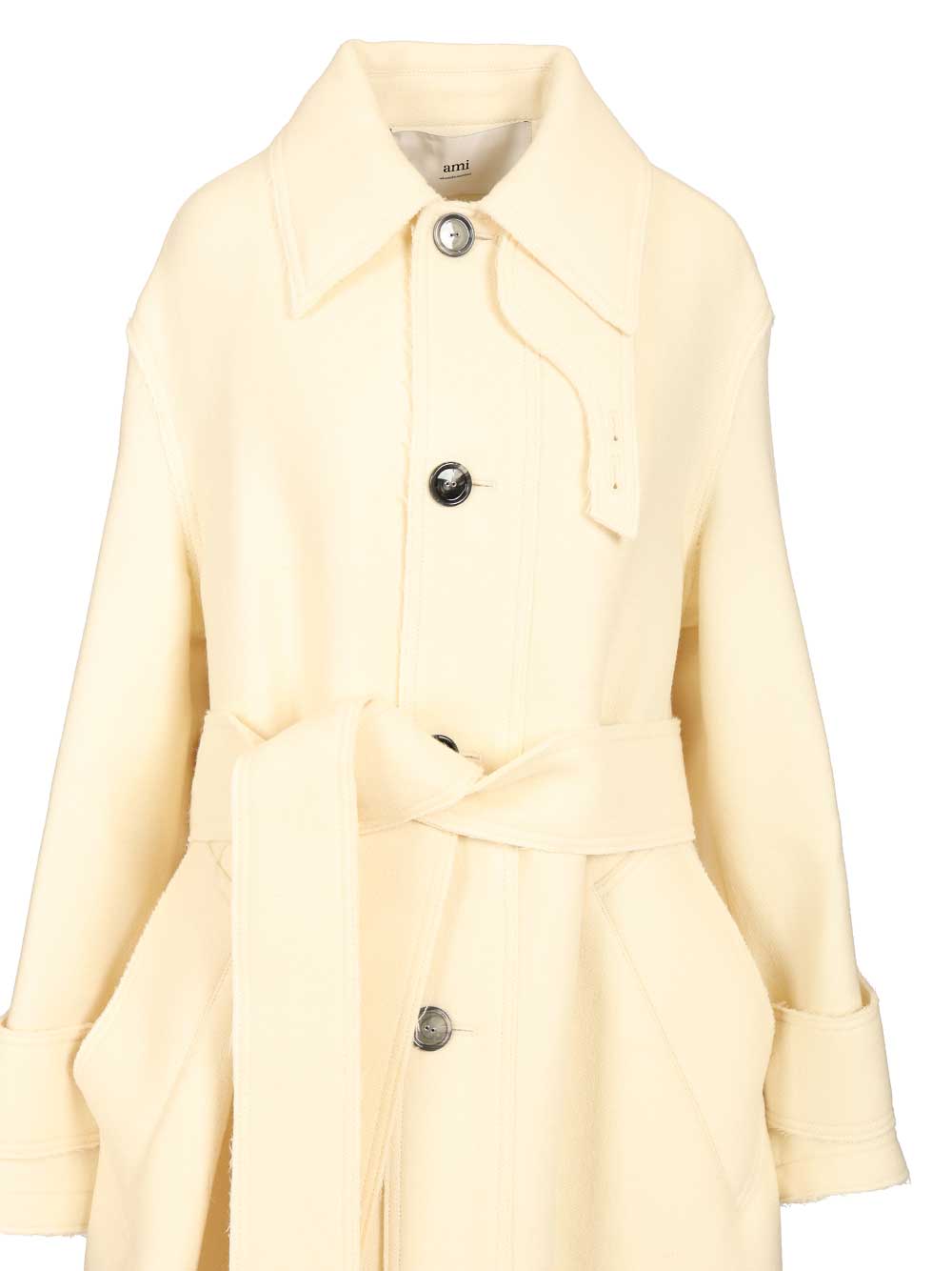 Ami Belted Raincoat Coats - Beige | 3bb3a03437eeee323a5ecac96e30b35450cf9d46