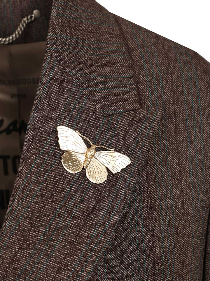 Golden Goose Deluxe Brand Double-Breasted Blazer Jackets - Brown | 07650aab74a30318a3317d32d6077a859d6c07b2