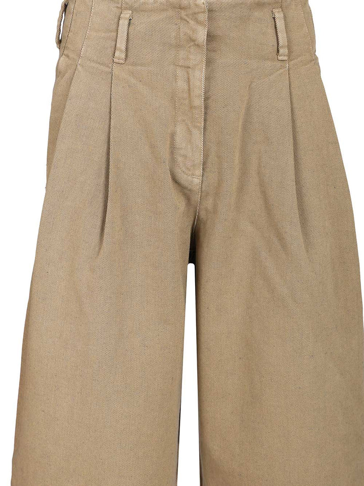 Golden Goose Deluxe Brand Wide Leg Trousers - Green | 951ed4914700b582cef1d6873c8319f2d96dfdd0