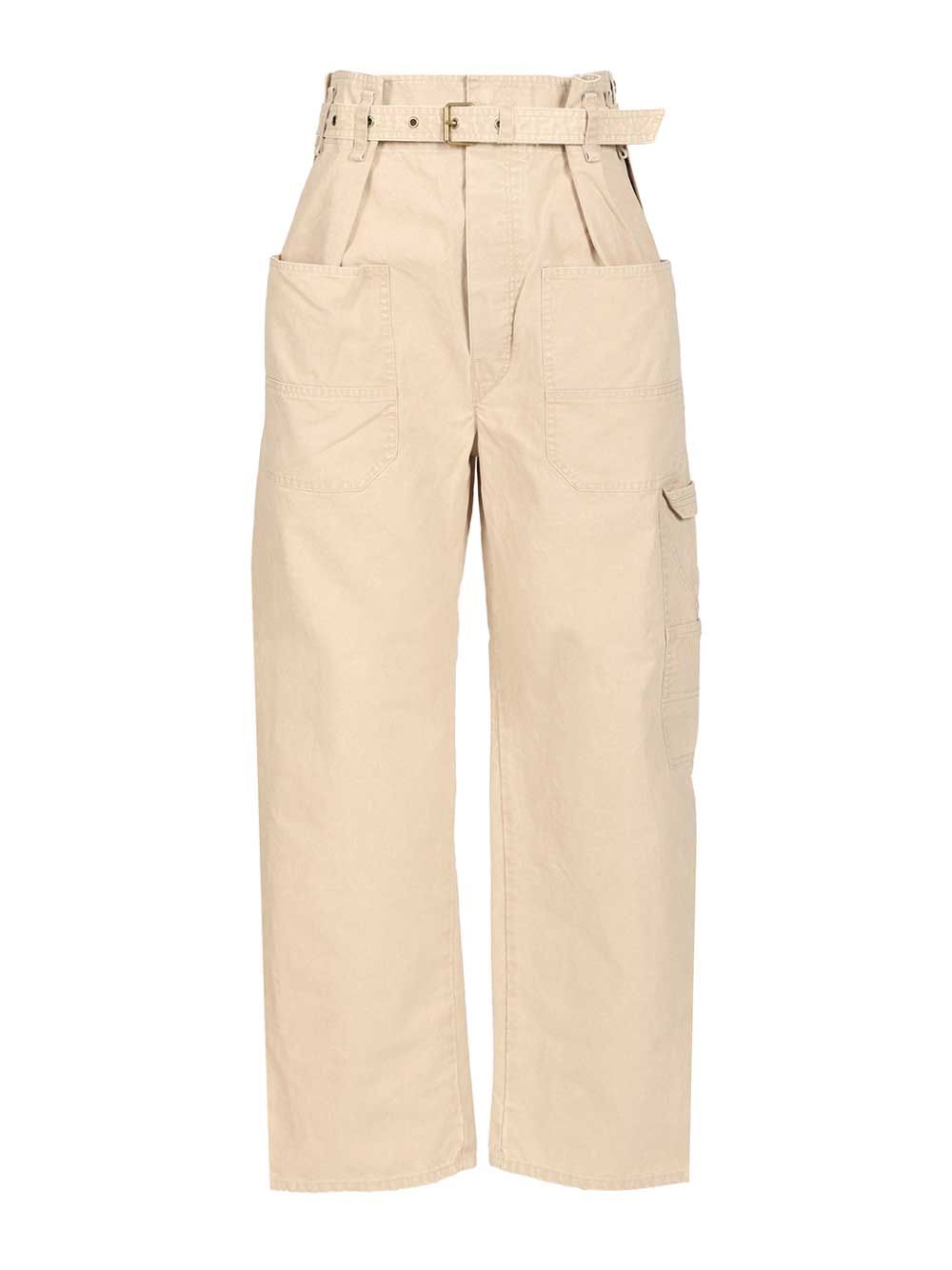 Marant Etoile Mathilda Trousers - Beige | fd201566d6478bc055a038a6ccf4697b208cb9d6
